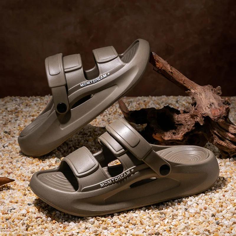 Fashion Man Sandals Fashion Sports 5CM Thick EVA Sole Comfortable Soft QuikFoam Slippers Slides Beach Street