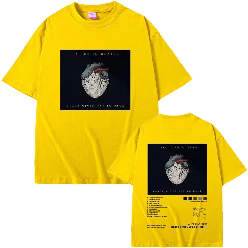 Alice in Chains Black Gives Way To Blue Album Tee Unisex Vintage Goth Punk Grunge Rock Mens Oversized Cotton TShirt