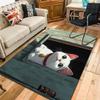 Little white cat pattern Rug Floor Mat for Living Room or Bedroom Soft and Comfortable Carpet a Gift for Birthday and Holiday.