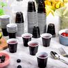 20-60 Stück 2oz Mini Party Schnapsbecher Plastik Schwarz Rosa Einwegbecher Abschluss Geburtstag Hochzeit Feiertag Picknick Party Valentinstag