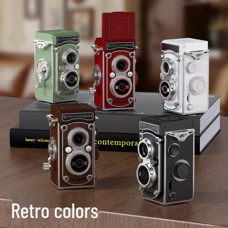 Retro Dual-Lens Travel Camera - Manual Crank, Student-Friendly, Portable Film & Digital Model