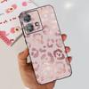 For Motorola Moto Edge 40 Neo 5G Case Black Matte Cases With Pattern Print Soft Liquid Silicone Cover For Motorola Edge40 Fundas