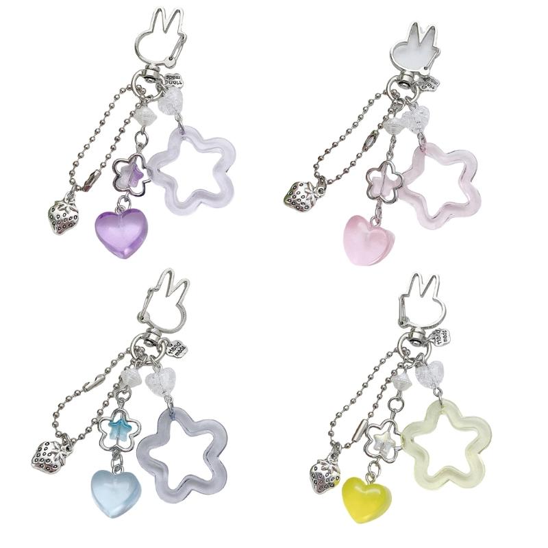 Chic Miniature Star Keychain Ornament Sturdy Alloy Keyring Accessory Perfect For Adding Style To Accessories