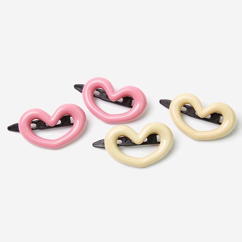 10pcs Love Morandi Hair Clip New Women's Side Broken Hair Clip Children's Seamless Duck Mouth Clip with Forehead Bangs Clip