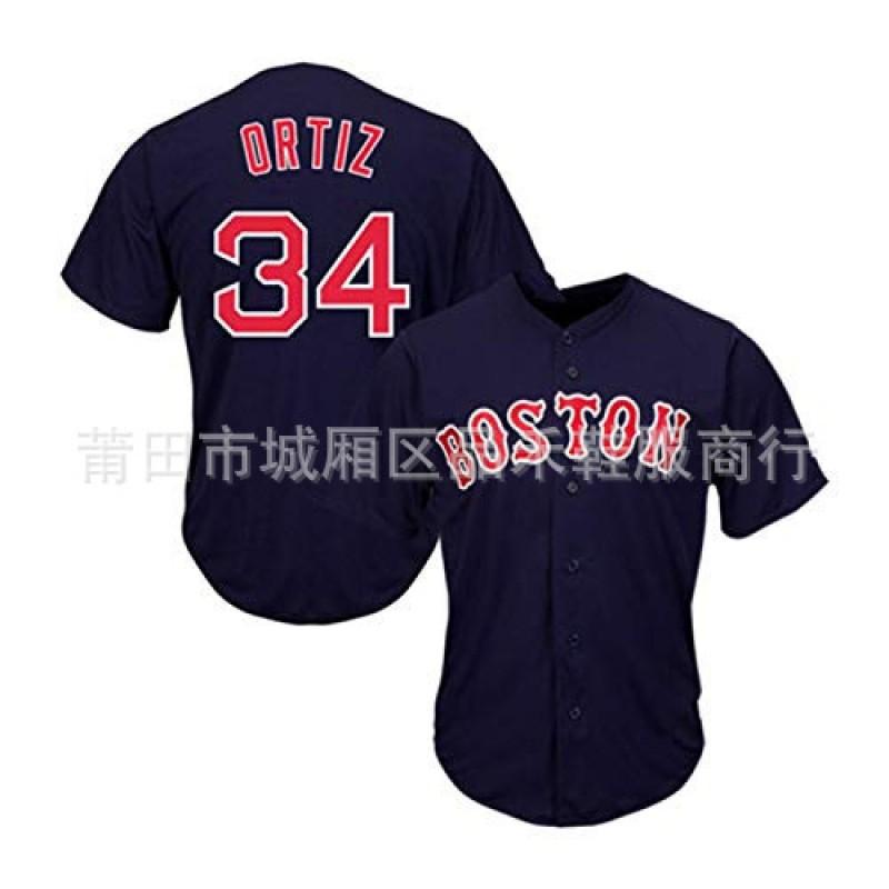 Mens Basketball Jersey Boston Red Sox 34 Ortiz 50 Betts Cotton Sport Shirt Team Practice Casual Wear