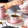 English Flower Tea Afternoon Tea Ceramic Tea Set Creative Household Coffee Set Coffee Cup Saucer