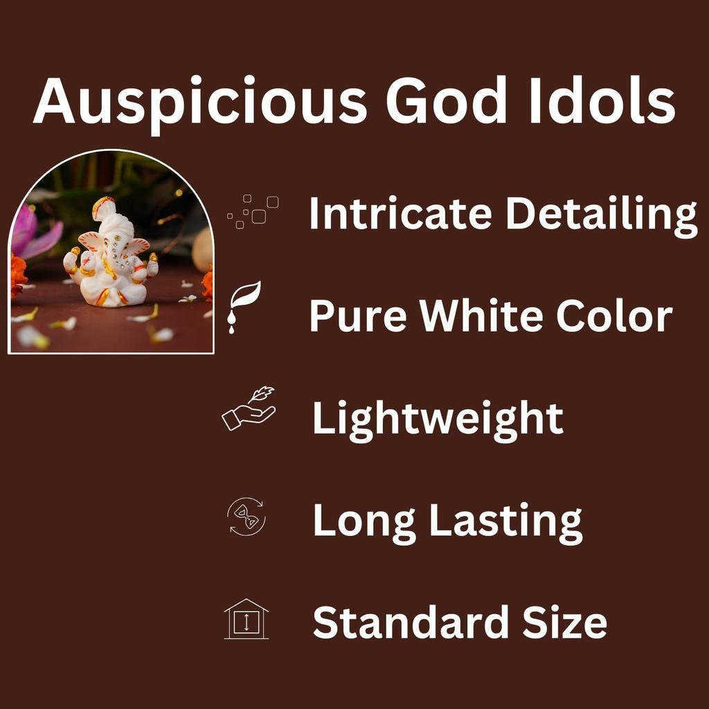 Pagri Ganesh Ji Murti Decorative Showpiece for Home Decor| Ganesh Idol for Car Dashboard Home Temple Office Desk Pooja Room