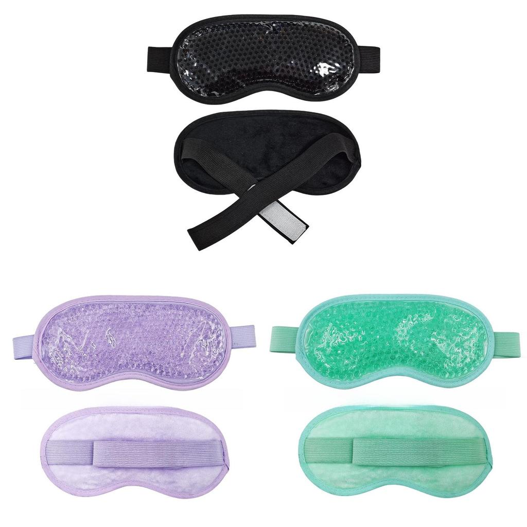 Cold Hot Gel Eye Mask With Reusable Gel Beads For Relaxation And Eye Care