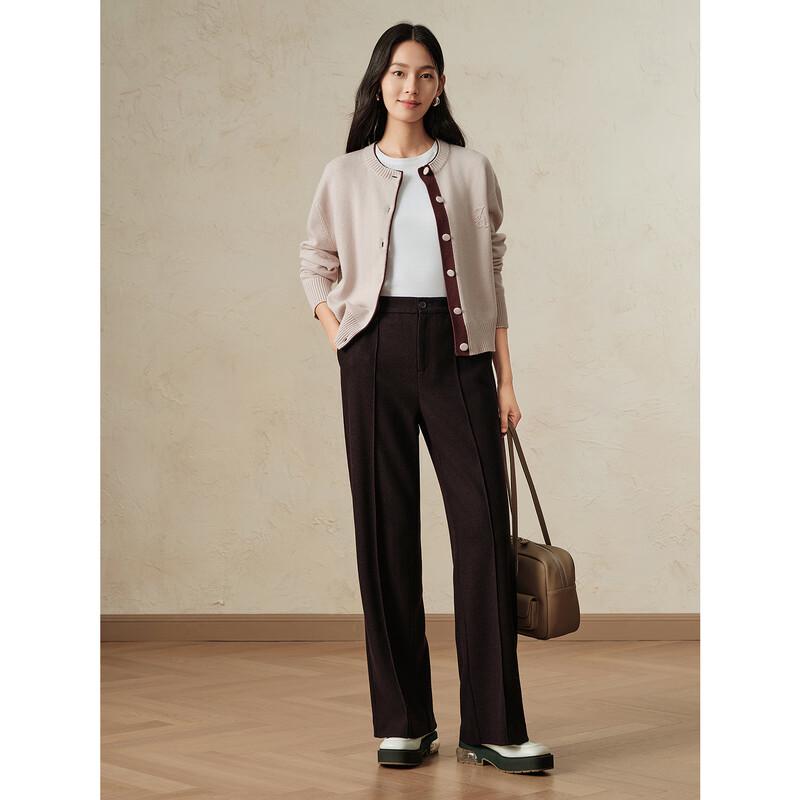 JUZI Annakou Women's Wool Blend Wide-Leg Pants