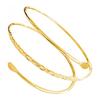 3xMinimalist Metal Coil Upper Arm Cuff Bracelet Armlet Armband Bangle Golden