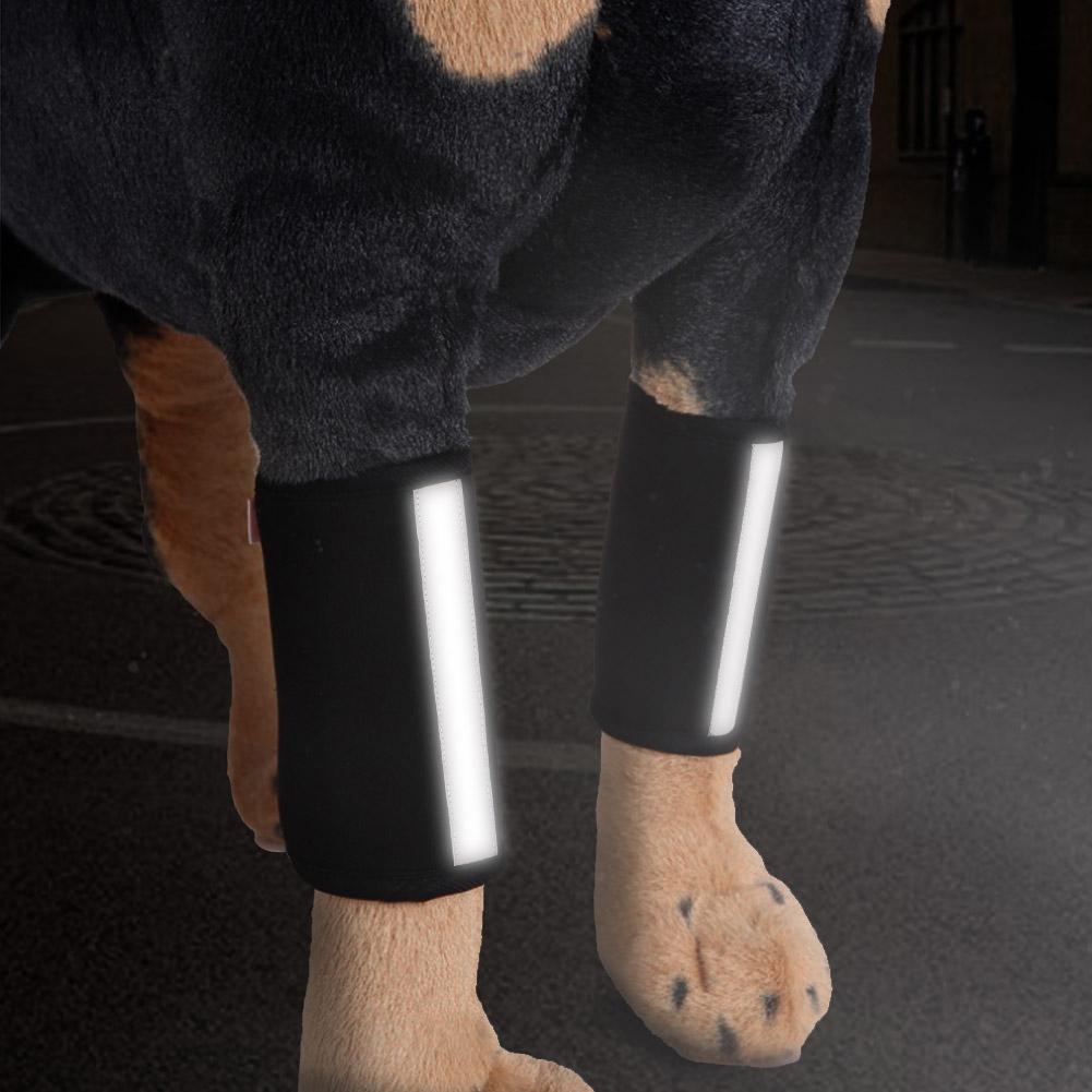 Dog Front Leg Pads ,1 Pair Dog Elbow Protector,Elbow Protect Wrap,Dog Knee(Black M)