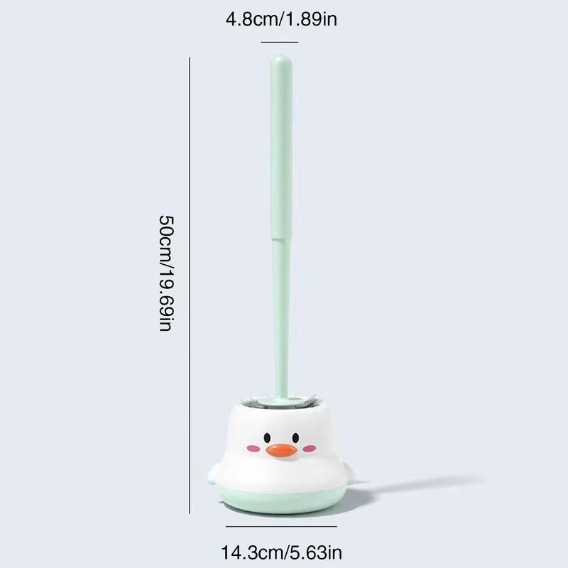 Bathroom Toilet Brush Wall Mount Toilet Brushes & Holders Non-Punch Compact Ergonomic Stain Remover Dead Corner Cleaner Without
