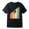 Climber Silhouette Tee Rainbow Gradient Climbing Lover Cotton TShirt Casual Fashion Trendy Outdoor Sport Tops Mens Clothing