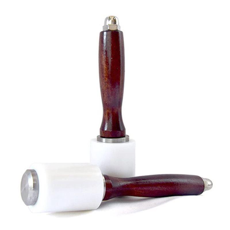 J1UL1N Rubber Cowhide Leatherworking Tools, Leathercraft Mallet, Wooden Handle Leather Carving Hammer For DIY Sewing Crafts