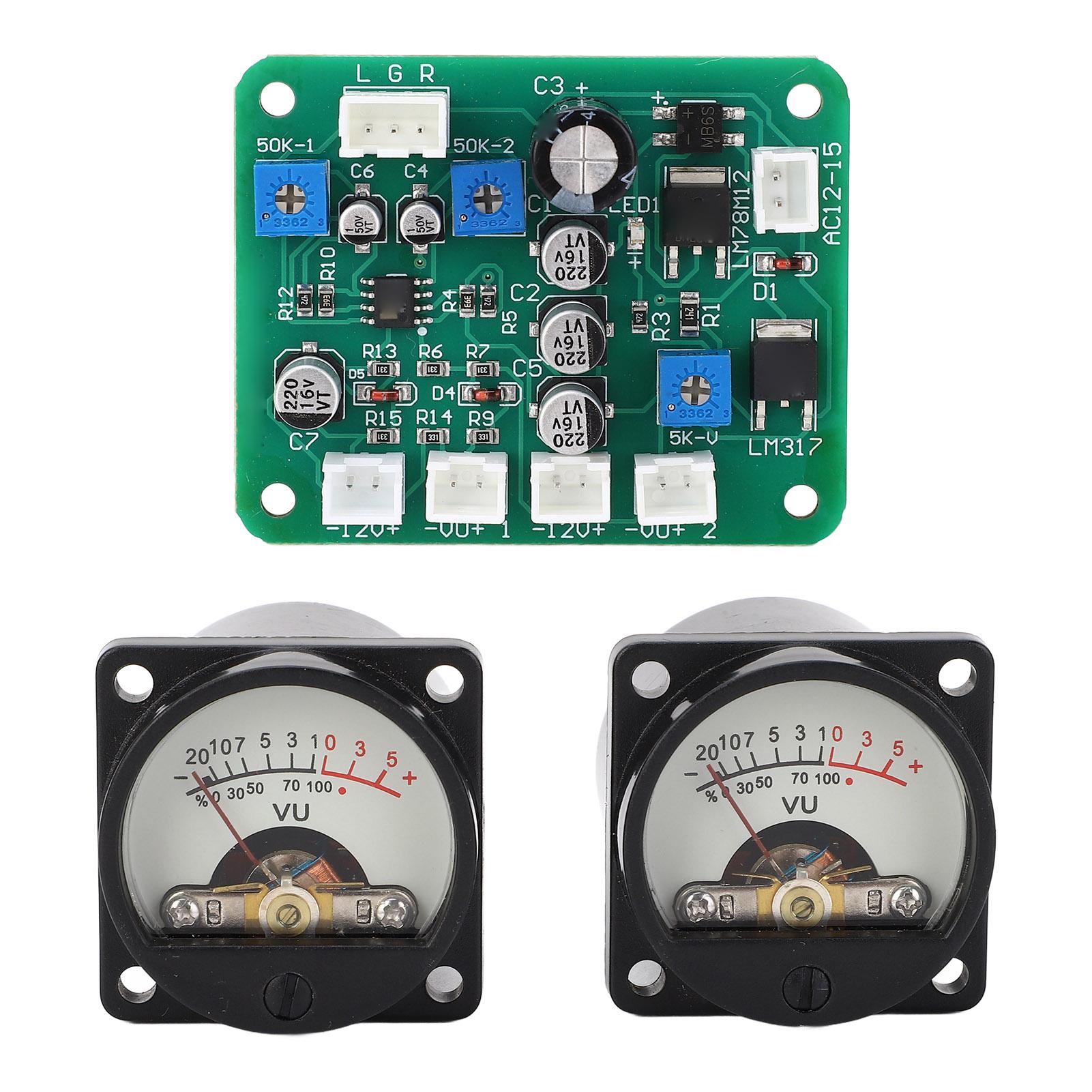 

Комплект панелі вимірювача VU, 2 шт. Підсилювач потужності підсвічування теплого кольору, вимірювач VU з платою драйвера