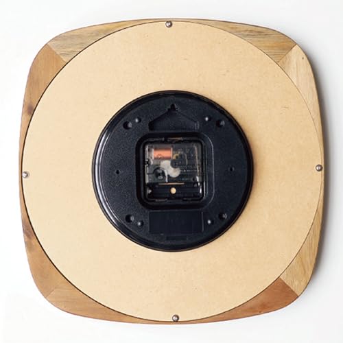 Interform Mauritz Wall Clock CL-3932, Wood, Gold, 30.5cm, Sweep Movement