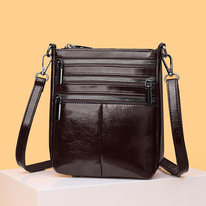 

Сумка для мобільного телефону, Жіноча сумка, Багатокишенькова, Жіноча сумка на одне плече, Сумка через плече, Маленька сумка з м якої шкіри кавовий