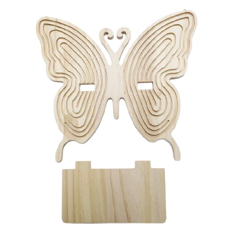 

Elegant Butterfly Inspired Pine Wood Wall Mount Storage Unit Suitable For Plant And Ornaments Planter Holder 1