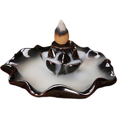 Ceramic Waterfall Backflow Diffuser Home Incense Burners Holder Censer Decor