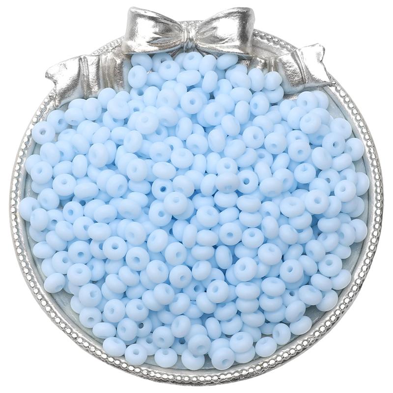 70pcs Glass Seed Beads Charm Frosted Mineral Abacus Czech Spacer Beads For Jewelry Making Accessories