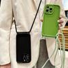 Nárazuvzdorný matný kryt pro iPhone 14 Pro Max s crossbody šňůrkou