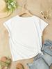 Floral Print Crew Neck TShirt Casual Short Sleeve TShirt For Spring Summer Womens Clothing Aesthetic Clothes Womens Tshirt