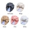 Warm Thick Baby Beanies Ear Warmer Newborn Baby Hats Infant Hat Teddy Fabric Bowknot Headband