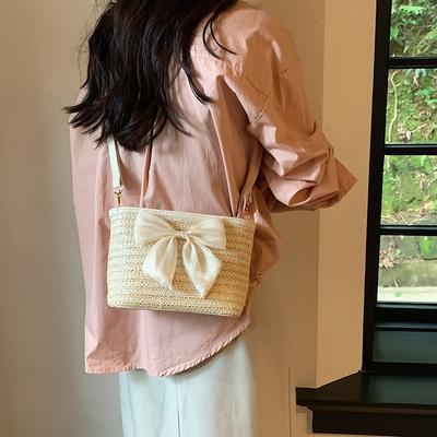 This Year's Popular Fashion Small Bag Women's 2025 New Summer Woven Bucket Bag Simple Casual Messenger Bag