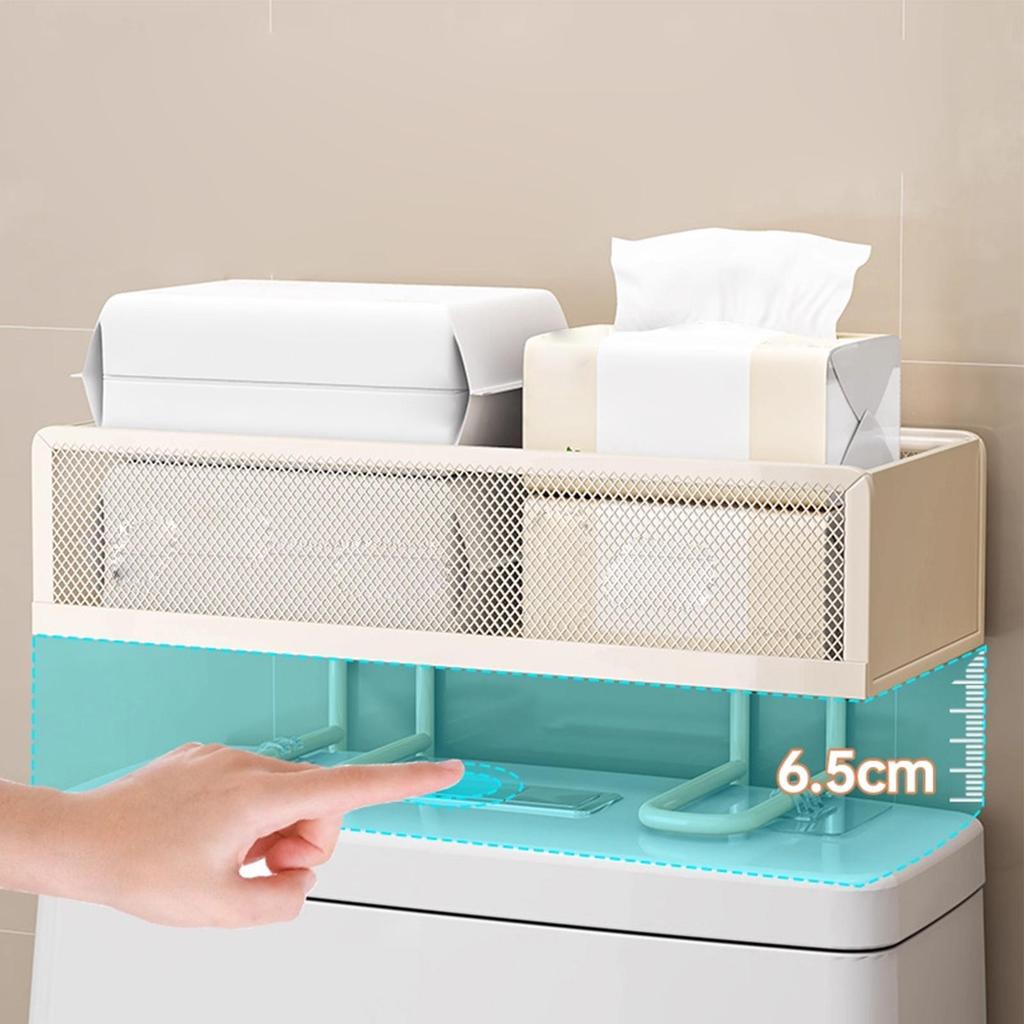 Toilet Shelf Metal Adhesive Space Saving Bathroom Stand Over Toilet Storage Shelves for Home Restroom Kitchen Laundry Room Paper