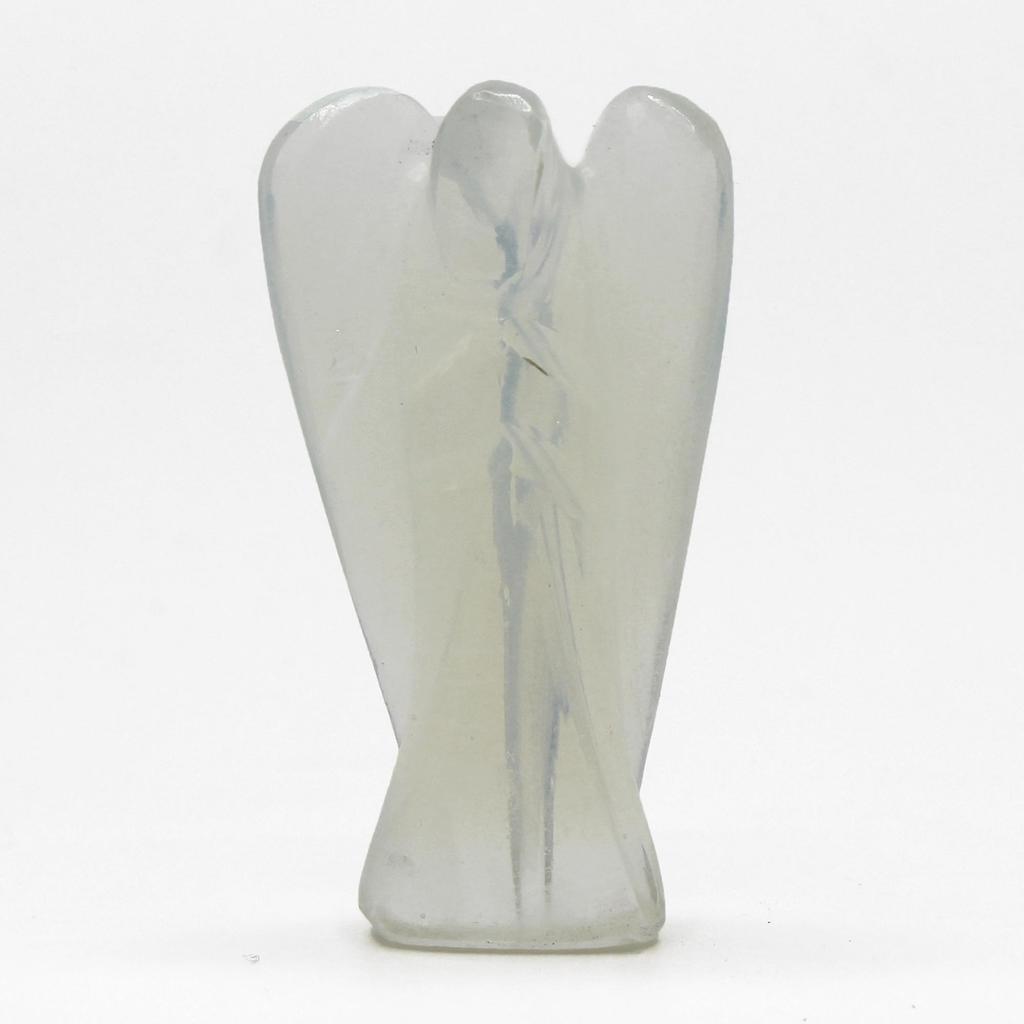 Opalite Crystal Angel Hand Carved Figurine