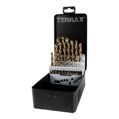 Terrax A215215 Coffret de forets hélicoa daux Cobalt 25 pièces Coffret en acier (Import Allemagne)