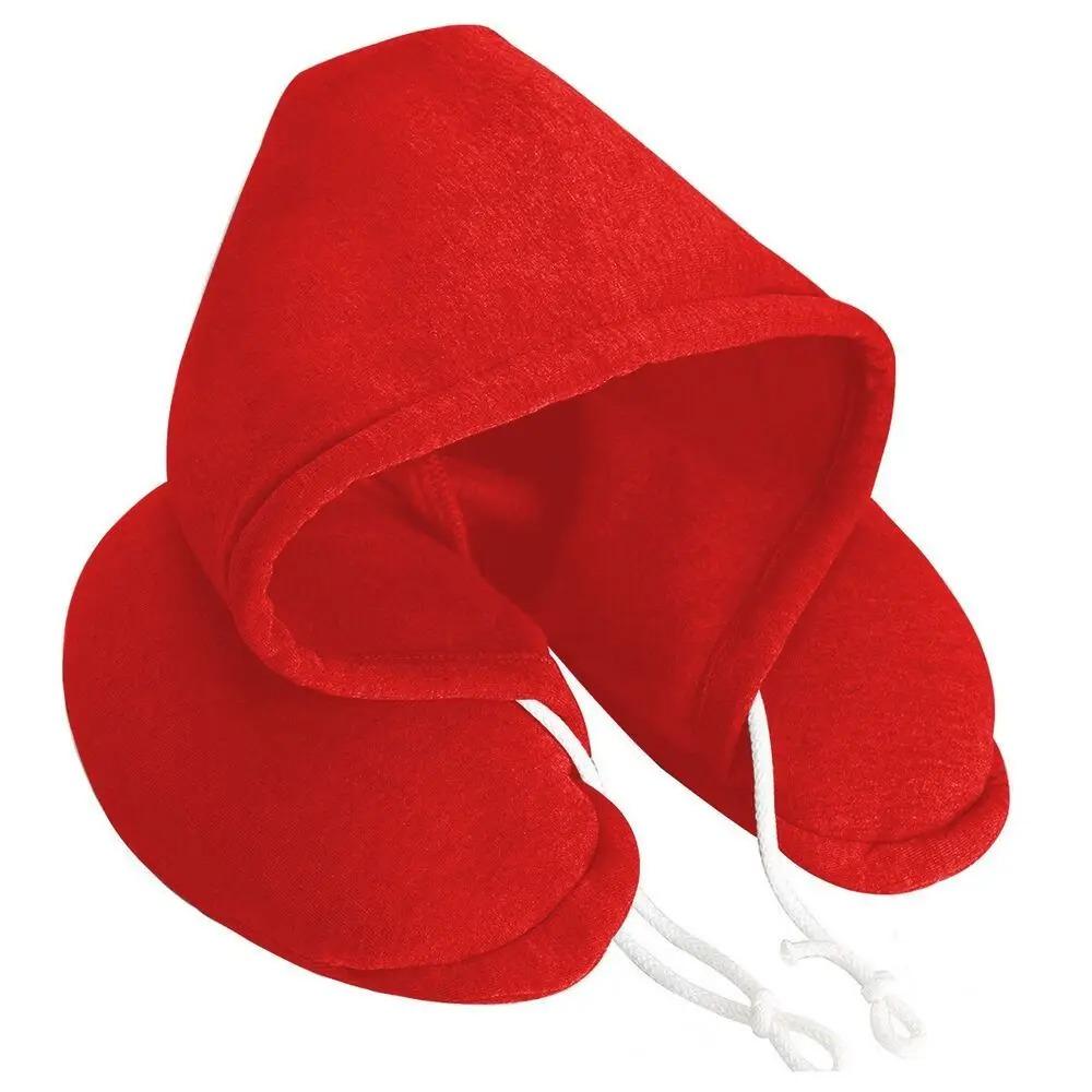 

Portable Travel Pillow with Cap, Soft Hat Neck Pillow for Office Naps, Comfortable Nap Pillow for Home and Airplane Use красный