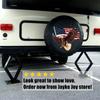 Spare Tire Cover, Wheel Cover With American Eagle USA Flag PVC Leather Waterproof Dust-Proof Universal Fit For Jeep Trailer RV SUV Camper Vehicle (15