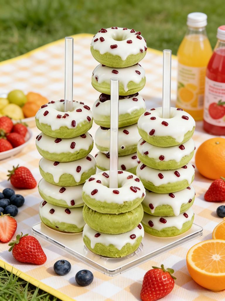 Acryl-Donut-Ständer mit Lazy Susan Drehteller für einfachen Zugriff Rotierende Anzeige Geeignet für Hochzeiten Geburtstage