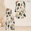 Women Plus Size V Neck Three Quarter Sleeve Plaid Printed Tunic Top Flared Pants Two Piece Set