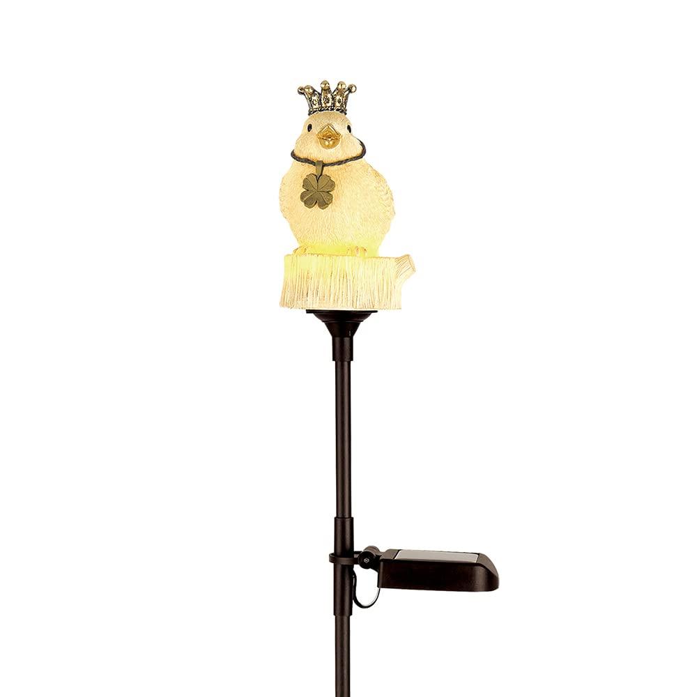 Pomie Solar Garden Stylish and Cute Outdoor Waterproof Decorative Garden Planter for Birds and IPX3 Light, Stick-Shaped Animals,