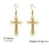 Cazador Clear Zircon Cross Earrings for Women Stainless Steel Christian Earrings Jesus Jewelry Valentine Gift 2026 Wholesale New