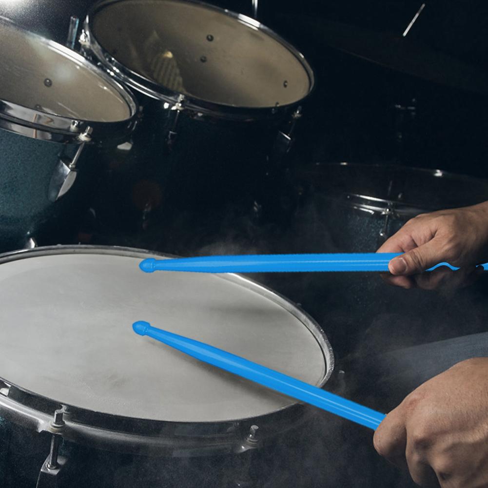 5A Luminous Drum Stick Glow In The Dark Light Up Drum Sticks Wear Resist Jazz Drum Stick for Stage Performance Tool