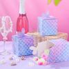 12pcs Mermaid Party Favor Box Paper Treat Boxes Mermaid Tail Gift Box Summer Gift Packaging Box Square Gift Box Gift Wrap Box for Under The Sea Theme