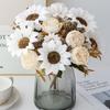1/4PCS Artificial Flowers Silk Holding Sunflowers Festival Wreath Wedding Bouquets Home Room Arrangement Vases Window Sill Decor