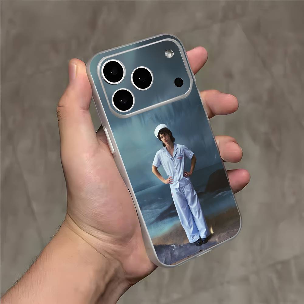C-Conan Gray Wishbone Shockproof Transparent White Phone Case For iPhone 17,16,15,14,13,12,11,Pro,Max Magnetic Wireless Charging