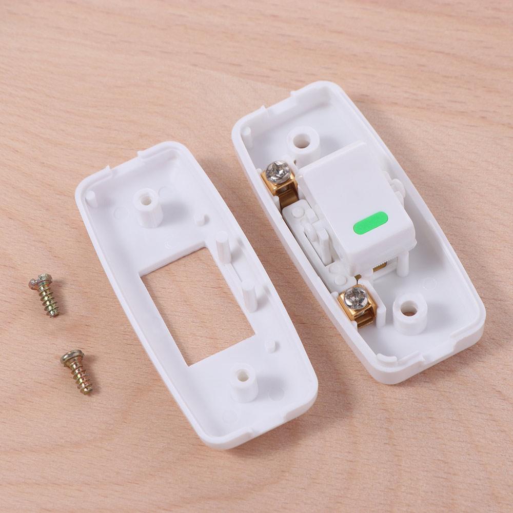 2pcs Classic Small Rocker Button Plastic Light Switch Inline on/Off Boat Shape Switch  Desk Light