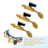 Air Conditioning Refrigerant Ball Valve 1/4" SAE Straight Shut-Off Valve for R134A R410A R22 R12 Charging Hoses AC Refrigerant