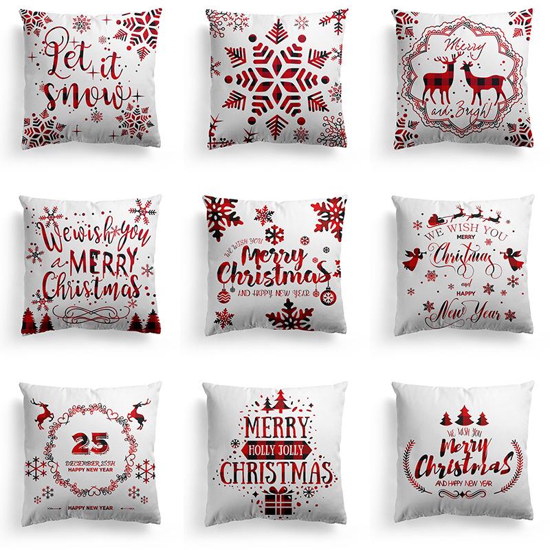 Christmas Merry Christmas Pillowcase Festive Home Decoration Sofa Pillow Cushion Cover
