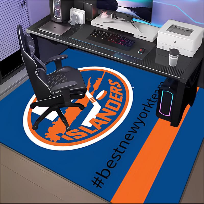 Ny Islanders Pride Floor Mat for Living Room, Game Rooms, Office, Bedroom, Office Floor Mat Playful Design, Christmas fan gifts