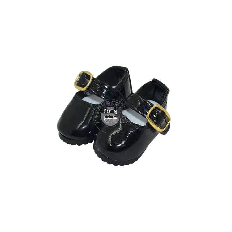 6-Point BJD 30cm Doll Leather Shoes, Flat Patent Leather, Casual Fit 4.7cm×2.5cm