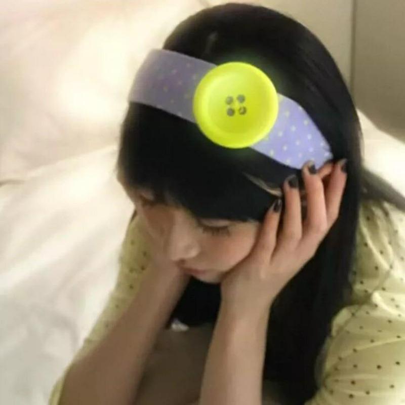 2026 Vintage Colorful Big Button Polka Dot Hairband Fashion Y2K Wide Headband Sweet Girl Hair Ornament for Party Streetwear Band