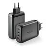NGS BUD 140W : GaN Chargeur mural universel 140W avec 4 ports : 3 USB-C+1 USB-A. Chargement rapide. Grande compatibilité. Charge sim