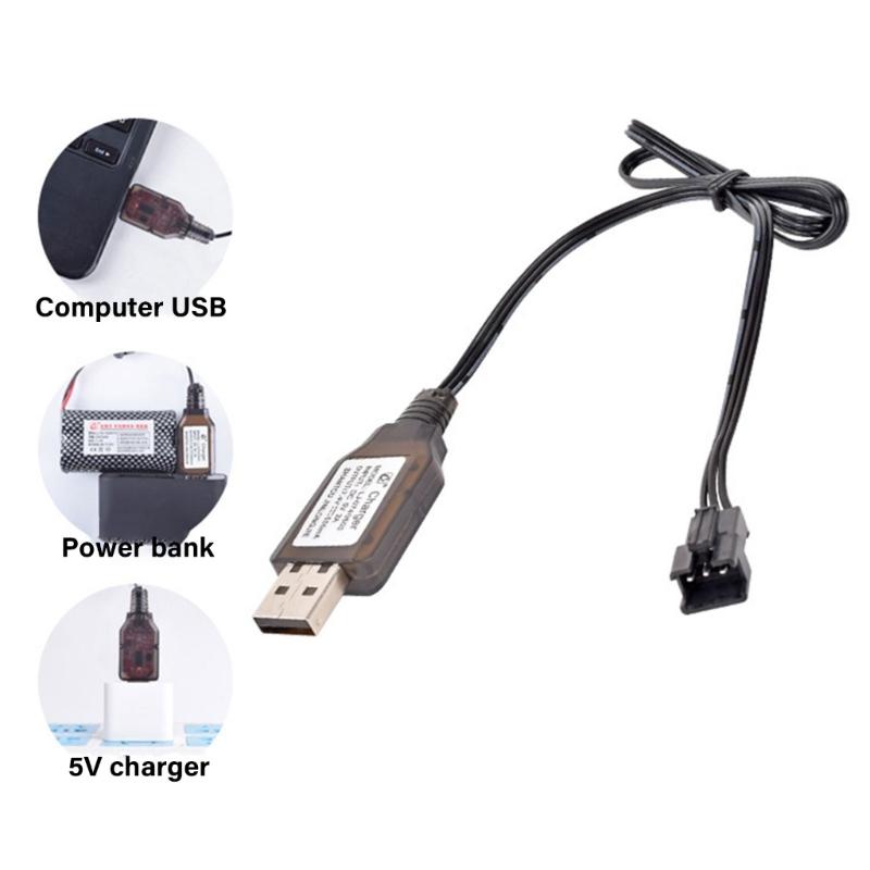 SM3P Plug Lithium Battery Charger Wire 7.4V Charging Cable Cord for Remote Control Watch Twist Car 60cm Length