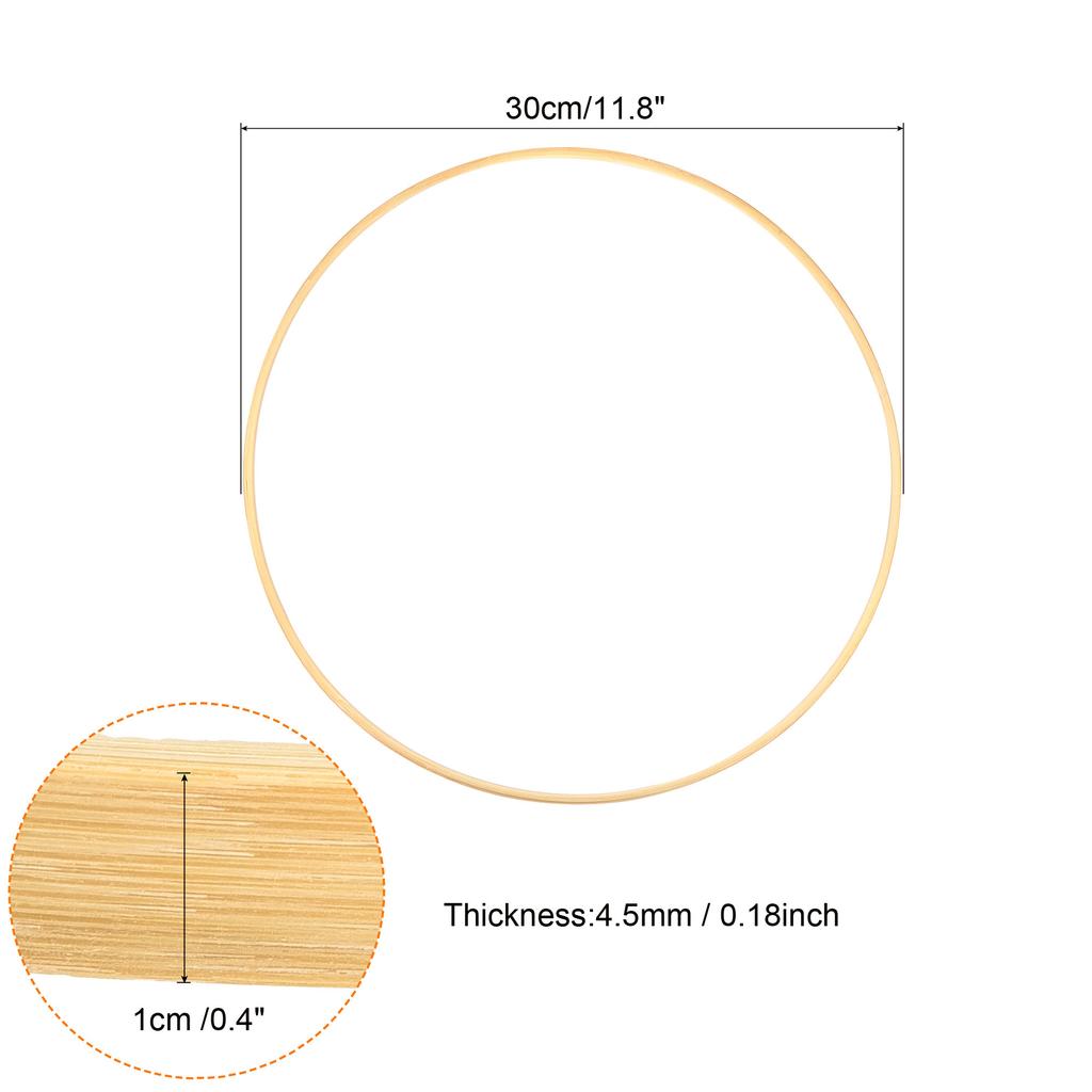 6/8/12pcs Wooden Bamboo Floral HoopCraft Rings for DIY Wedding Wreath Decor Dream Catcher and Hanging Crafts
